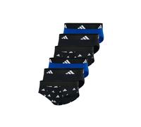 adidas Herren Slip, 6er Pack - Briefs, Active Flex Cotton, Logo, einfarbig Schwarz/Weiß/Blau S
