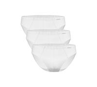 AMMANN Herren Slip 3er Pack - Mini Slip Cotton & More, Ton-in-Ton Streifen, Baumwollmischung Weiß XL