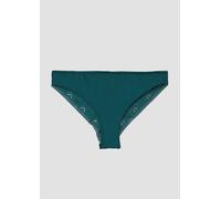 Slip S.OLIVER "Fabienne", Damen, Gr. 32/34, grün (tannengrün), Spitze, Obermaterial: 79% Polyamid, 21% Elasthan, Unterhosen, aus graphischer Spitze mit modischem Netzeinsatz (77405348-32) tannengrün