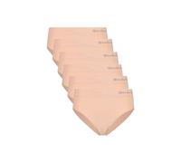 Slip BAMBOO BASICS "Slip BELLE 6er Pack", Damen, Gr. XL, beige (nude), Obermaterial: 80% Viskose CV. 13% Polyamid PA. 7% Elasthan EL., Unterhosen Slip (11075039-XL) nude
