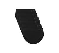 BAMBOO BASICS Bamboo basics Damen Slips, 6er Pack - BELLE seamless full briefs, Jersey, Logo (TB_BELLE-6P) XL Schwarz