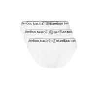 Slip BAMBOO BASICS "Slip YARA 3er Pack", Damen, Gr. S, weiß, Obermaterial: 68% Viskose CV. 28% Baumwolle CO. 4% Elasthan EL., Unterhosen Slip (89437006-S) weiß