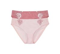 Slip BONPRIX, Damen, Gr. 36/38 (S), 2 Stk., rosa (rauchrose, zartrosa geblümt), Obermaterial: 80% Polyamid, 20% Elasthan. Futter: 83% Polyamid, 17% Elasthan, Unterhosen Slip (77831710-36) rauchrose, z