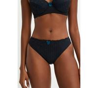 Slip BONPRIX "Slip mit zarter Spitze", Damen, Gr. 36/38 (S), schwarz (schwarz, blaupetrol), Obermaterial: 80% Polyamid, 20% Elasthan. Futter: 80% Polyamid, 20% Elasthan. Spitze: 88% Polyamid, 12% Elas