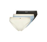 Slip BOSS "3P BRIEF", Damen, Gr. M, 3 Stk., bunt (open miscellaneous 964), Jersey, Obermaterial: 90% Baumwolle, 10% Elasthan, körpernah, Unterhosen Slip, mit elastischen Logobund (42009361-M) open mis
