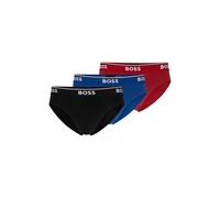 Slip BOSS "Brief 3P Power", Herren, Gr. XL, 3 Stk., bunt (open miscellaneous 962), Jersey, Obermaterial: 95% Baumwolle, 5% Elasthan, eng, Unterhosen Slip, Elastikbund mit Logo (17712155-XL) open misce