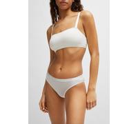 Slip BOSS "BRIEF CI", Damen, Gr. XL (42), weiß (open weiß 119), Jersey, Obermaterial: 95% Viskose, 5% Elasthan, unifarben, körpernah, Unterhosen, mit BOSS Schriftzug auf dem Bund (45283567-XL) open we