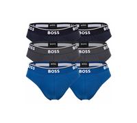 Slip BOSS "Slip Briefs 3P Power 6er Pack", Herren, Gr. XL, blau, Obermaterial: 95% Baumwolle CO. 5% Elasthan EL., Unterhosen Slip (96404200-XL) blau