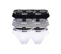 Slip BOSS "Slip Briefs 3P Power 6er Pack", Herren, Gr. XXL, bunt (weiß, grau, schwarz), Obermaterial: 95% Baumwolle CO. 5% Elasthan EL., Unterhosen Slip (33309729-XXL) weiß, grau, schwarz