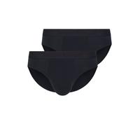 Slip BRUNO BANANI "Flowing", Kinder, Gr. S, schwarz (schwarz, schwarz), Obermaterial: 93% Baumwolle, 7% Elasthan, unifarben, eng, Unterhosen Slip, mit Logobund (29746832-S) schwarz, schwarz
