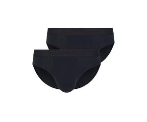 Slip BRUNO BANANI "Flowing", Kinder, Gr. S, schwarz (schwarz, schwarz), Obermaterial: 93% Baumwolle, 7% Elasthan, unifarben, eng, Unterhosen Slip, mit Logobund (29746832-S) schwarz, schwarz