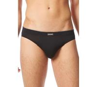 Slip BRUNO BANANI "INFINITY", Herren, Gr. M, schwarz, Obermaterial: 47% Baumwolle, 47% Modal, 6% Elasthan, unifarben mit Farbeinsatz, körpernah, Unterhosen Slip, mit Markenprägung am Bund (34465268-M)