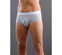 Slip BUGATTI, Herren, Gr. 6, 1 Stk., grau (grau, meliert), 100% Baumwolle, Unterhosen Slip (244578-6) grau, meliert