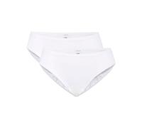 Slip CALIDA "Benefit Women", Damen, Gr. XS (36/38), weiß, Single Jersey, Obermaterial: 94% Baumwolle, 6% Elasthan, unifarben, normal, Unterhosen Slip, elastisch, Single Jersey-Qualität, weich, Basic (