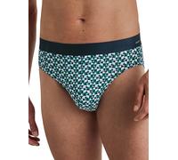 Slip CALIDA "Cotton Code Design", Damen, Gr. L (52/54), blau (aquamarine), Single Jersey, Obermaterial: 94% Baumwolle, 6% Elasthan, körpernah, Unterhosen Slip, weicher Elastikbund, ohne Eingriff, gemu