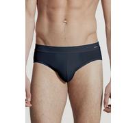 Slip CALIDA "Cotton Code", Herren, Gr. L (52/54), blau (schwarz sapphire), Single Jersey, Obermaterial: 95% Baumwolle, 5% Elasthan, unifarben, normal, Unterhosen Slip, Baumwoll-Mix, elastisch, ohne Ei