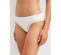 Slip CALIDA "Etude Ajours", Damen, Gr. M (44/46), weiß, Obermaterial: 89% Modal, 11% Elasthan, körpernah, Unterhosen Slip, mit femininer Spitze, elastisch, in Single-Jersey Qualität (71517218-M) weiß