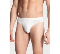 Slip CALIDA "Evolution", Herren, Gr. L (52/54), weiß, Single Jersey, Obermaterial: 94% Baumwolle, 6% Elasthan, unifarben, normal, Unterhosen Slip, weich, ohne Eingriff, elastisch, Single Jersey-Qualit