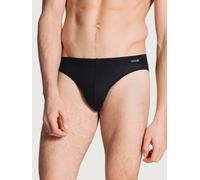 Calida Slip Evolution Herren mit stoffbezogenem Gummibund Baumwolle Schwarz M