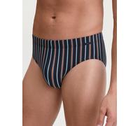Slip CALIDA "Grafic Cotton", Damen, Gr. S (46/48), braun (glazed ginger), Single Jersey, Obermaterial: 90% Baumwolle, 10% Elasthan, körpernah, Unterhosen Slip, gestreift, ohne Eingriff, überzogenem Bu