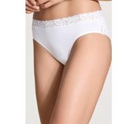 Calida Slip Natural Comfort Lace – Supima-Baumwolle, normaler Schnitt, Spitzendetails – Weiß Gr. L