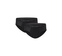 Slip CAMANO "comfort", Herren, Gr. M, schwarz, Obermaterial: 95% Baumwolle, 5% Elasthan, unifarben, körpernah, Unterhosen Slip, mit elastischem Logobund (84099127-M) schwarz