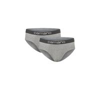 2er Pack camano Comfort BCI Baumwoll Slips Herren 9300 - light grey melange XXL