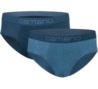 Slip CAMANO "comfort", Herren, Gr. L, blau (mix, blau), Obermaterial: 95% Baumwolle, 5% Elasthan, unifarben, körpernah, Unterhosen, mit elastischem Logobund (69296969-L) mix, blau