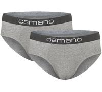 2er Pack camano Men comfort BCI cotton Slips 9300 - light grey melange S