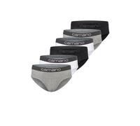 Slip CAMANO "Slip 6er Pack" Gr. XXL, schwarz-weiß (black grey white) Herren Unterhosen Slip (94379945-XXL) black grey white