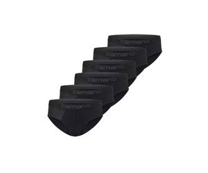Slip CAMANO "Slip Men comfort BCI Cotton Slips 6p in Box 6er Pack", Herren, Gr. XXL, schwarz, Obermaterial: 95% Baumwolle CO. 5% Elasthan EL., Unterhosen Slip (63328732-XXL) schwarz