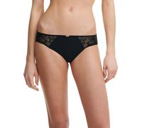 Slip CHANTELLE "FLEURS", Damen, Gr. 44, schwarz, Stoff, Obermaterial: 78% Polyamid, 22% Elasthan, körpernah, Unterhosen Slip, mit floraler Stickerei (58581553-44) schwarz
