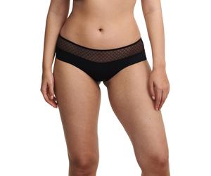 Slip CHANTELLE "NORAH CHIC", Damen, Gr. 36, schwarz, Obermaterial: 75% Polyamid, 25% Elasthan, körpernah, Unterhosen Slip, Tüll, blickdichtes Gewebe (59594615-36) schwarz