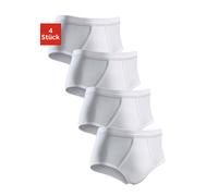 Slip CLIPPER, Herren, Gr. 10, 4 Stk., weiß, Feinripp, Obermaterial: 100% Baumwolle, unifarben, körpernah, Unterhosen Slip, schlichtes Basic für jeden Tag aus Feinripp (215205-10) weiß