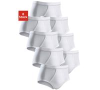 Slip CLIPPER, Herren, Gr. 7, 8 Stk., weiß, Feinripp, Obermaterial: 100% Baumwolle, unifarben, körpernah, Unterhosen Slip, schlichtes Basic für jeden Tag aus Feinripp (215214-7) weiß