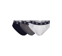 Slip CR7 "Slip CR7 Basic, Slip, 3-pack 3er Pack", Herren, Gr. XL, bunt (weiß, grau, dunkelblau), Obermaterial: 95% Baumwolle CO. 5% Elasthan EL., Unterhosen Slip (65482201-XL) weiß, grau, dunkelblau