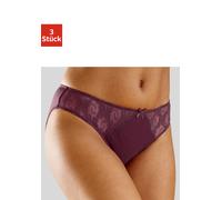 petite fleur Slip, (3 St.), mit hübschen Spitzeneinsätzen 40/42, 3 St. weiß Damen Bikini Slips Damenwäsche Slip 40/42, 3 St. weiß, rosé, brombeer