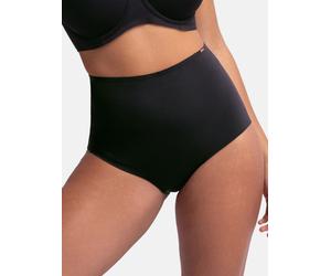 Slip DORINA "High Waisted Midi", Damen, Gr. L, beige (beige, schwarz), Microtouch, Obermaterial: 74% Polyamid, 26% Elasthan, figurbetont, Unterhosen Slip, kaum sichtbar unter enger Kleidung (10359209-
