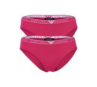 EMPORIO ARMANI Damen Slip, 2er Pack - ESSENTIAL STUDS LOGO, Briefs, Cotton Stretch Pink S