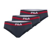 Slip FILA, Damen, Gr. XL, blau (navy), Obermaterial: 95% Baumwolle, 5% Elasthan, bedruckt, unifarben mit Farbeinsatz, körpernah, Unterhosen Slip (92969538-XL) navy