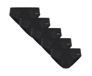 Slip FILA, Herren, Gr. XXL, 200, schwarz, Single Jersey, Obermaterial: 95% Baumwolle, 5% Elasthan, körpernah, Unterhosen Slip, ohne Eingriff, Multipack (63798857-XXL) 200, schwarz
