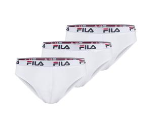 Slip FILA "MAN BRIEF", Herren, Gr. L, weiß, Jersey, Obermaterial: 95% Baumwolle, 5% Elasthan, unifarben, körpernah, Unterhosen Slip, mit elastischem Logobund (69153927-L) weiß