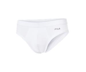 Slip FILA "MAN BRIEF", Herren, Gr. S, 300, weiß, Single Jersey, Obermaterial: 95% Baumwolle, 5% Elasthan, körpernah, Unterhosen Slip, mit flach verarbeiteten Nähten, ohne Eingriff (63336806-S) 300, we