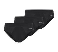 Slip FILA "MAN BRIEF", Herren, Gr. S, schwarz (200, schwarz), Single Jersey, Obermaterial: 95% Baumwolle, 5% Elasthan, unifarben, körpernah, Unterhosen Slip, mit flach verarbeiteten Nähten, ohne Eingr