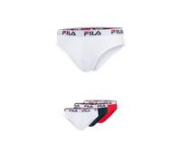 Slip FILA "MAN BRIEF", Herren, Gr. XL, bunt (weiß navy rot), Jersey, Obermaterial: 95% Baumwolle, 5% Elasthan, unifarben, körpernah, Unterhosen Slip, mit elastischem Logobund (43678716-XL) weiß navy r
