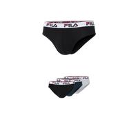 Slip FILA "MAN BRIEF", Herren, Gr. XXL, schwarz (schwarz navy grau), Jersey, Obermaterial: 95% Baumwolle, 5% Elasthan. Obermaterial 2: 67% Baumwolle, 28% Polyester, 5% Elasthan, unifarben, körpernah,