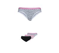 Slip FILA "WOMAN BRIEF", Damen, Gr. S, schwarz, rosa, weiß gepunktet, Obermaterial: 95% Baumwolle, 5% Elasthan, unifarben, gepunktet, bedruckt, bequem, Unterhosen, 2x uni, 1x gemustert (84613906-S) sc