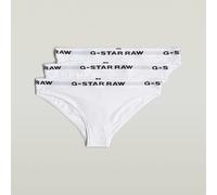 Slip G-STAR, Damen, Gr. S (36), 3 Stk., weiß, Jersey, Obermaterial: 95% Baumwolle, 5% Elasthan, Unterhosen Slip, im Dreierpack (95342919-S) weiß