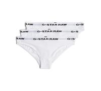 Slip G-STAR "Slips 3 Pack", Damen, Gr. S, weiß, weiß, weiß, Obermaterial: 95% Baumwolle, 5% Elasthan, Unterhosen Slip (55763415-S) weiß, weiß, weiß