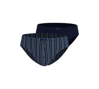 Slip GÖTZBURG "Edingburgh", Herren, Gr. 8, blau, dunkel, streifen, Single Jersey, Obermaterial: 95% Baumwolle, 5% Elasthan, eng, Unterhosen Slip, gestreift, basic, eng, mit Logo, atmungsaktiv, mit Log